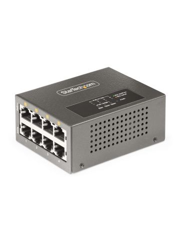 StarTech.com 4-Port Multi-Gigabit PoE++ Injector, 5/2.5/1G Ethernet (NBASE-T), PoE/PoE+/PoE++ (802.3af/802.3at/802.3bt), 160Watts Power Budget, Wall/DIN Rail Mountable, Unmanaged