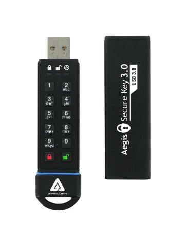 Apricorn Aegis Secure Key 3.0 USB flash drive 240 GB USB Type-A 3.2 Gen 1 (3.1 Gen 1) Black