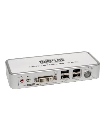 Tripp Lite 2-Port DVI/USB KVM Switch w/ Audio and Cables