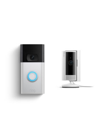 Ring B0BRRWS6X3 Video Doorbell (2nd Gen) + Indoor Camera White, Black