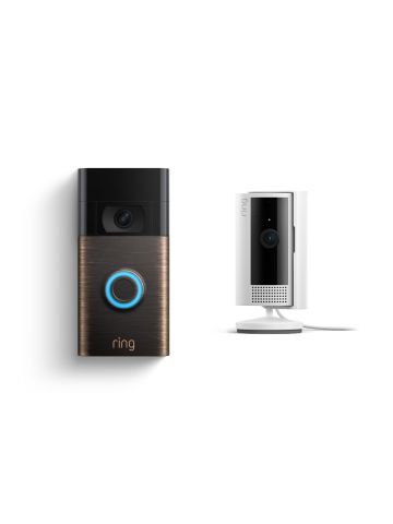 Ring B0BRS6S628 Video Doorbell (2nd Gen) + Indoor Camera White, Black