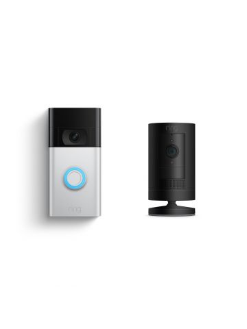 Ring B0C6RC25HT Video Doorbell (2nd Gen) + Outdoor Camera White, Black