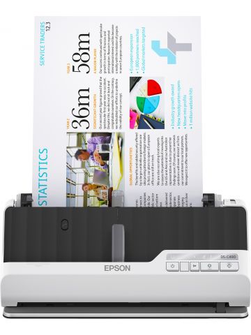 Epson DS-C490 Sheet-fed scanner 600 x 600 DPI A4 Black, Grey