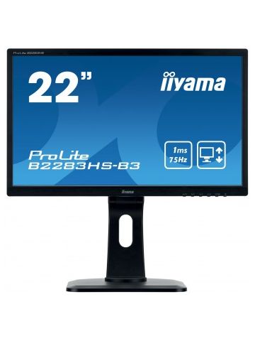 iiyama ProLite B2283HS-B3 LED display 54.6 cm (21.5") 1920 x 1080 pixels Full HD Flat Matt Black