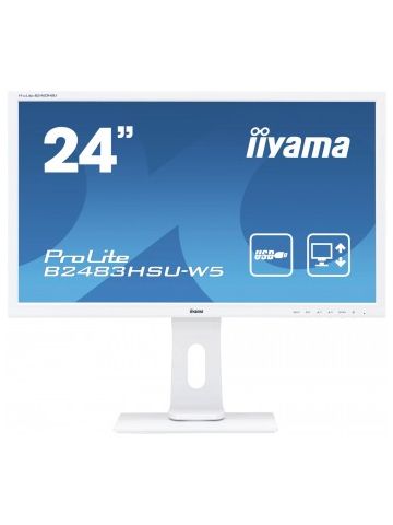 iiyama ProLite B2483HSU-W5 computer monitor 61 cm (24") 1920 x 1080 pixels Full HD LED White