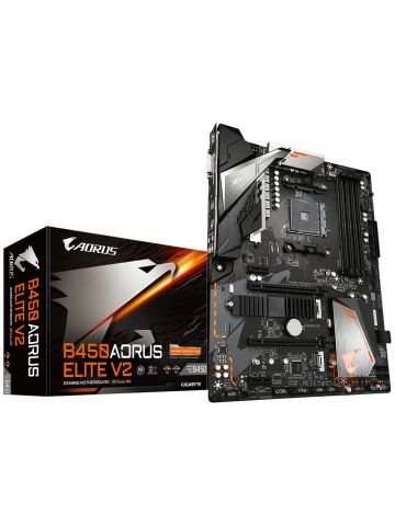 Gigabyte B450 AORUS Elite V2 Motherboard - Supports AMD Series 5000 CPUs, up to 3600MHz DDR4 (OC), 2xPCIe 3.0 x4 M.2, WIFI, GbE LAN, USB 3.1 Gen 1