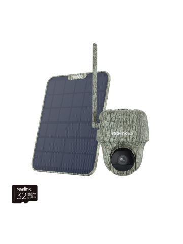 Reolink Go Series G450 with Solar Panel 2 - 4K 4G LTE PT Wildlife Cam, Animal Detection & Recognition, 360° View, 32GB microSD card