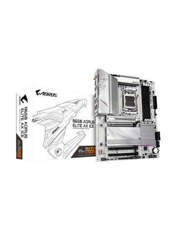 Gigabyte B650 AORUS ELITE AX ICE Motherboard - Supports AMD Ryzen 8000 CPUs, 12+2+2 Phases Digital VRM, up to 8000MHz DDR5 (OC), 1xPCIe 5.0 + 2xPCIe 4.0 M.2, Wi-Fi 6E, 2.5GbE LAN, USB 3.2 Gen 2