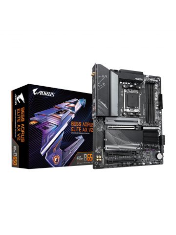 Gigabyte B650 AORUS ELITE AX V2 Motherboard - Supports AMD AM5 CPUs, 12+2+2 Phases Digital VRM, up to 8000MHz DDR5 (OC), 1xPCIe 5.0 + 2xPCIe 4.0 M.2, Wi-Fi 6E, 2.5GbE LAN, USB 3.2 Gen 2