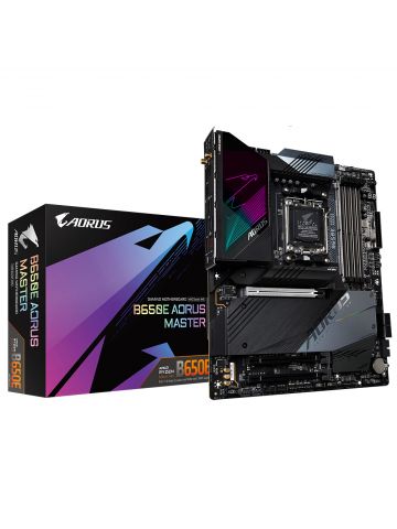 Gigabyte B650E AORUS MASTER Motherboard - Supports AMD AM5 CPUs, 16+2+2 Digital VRM, up to 8000MHz DDR5 (OC), 4xPCIe 5.0 M2, Wi-Fi 6E, 2.5GbE LAN, USB 3.2 Gen 2