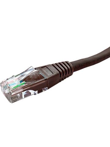 Cablenet 1m Cat5e RJ45 Brown U/UTP PVC 24AWG Flush Moulded Booted Patch Lead