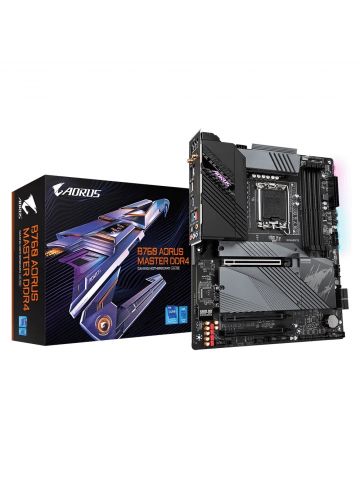 GIGABYTE B760 AORUS MASTER DDR4 Motherboard - Supports Intel Core 14th Gen CPUs, 16*+1+1 Phases Digital VRM, up to 5333MHz DDR4 (OC), 3xPCIe 4.0 M.2, Wi-Fi 6E, 2.5GbE LAN, USB 3.2 Gen 2