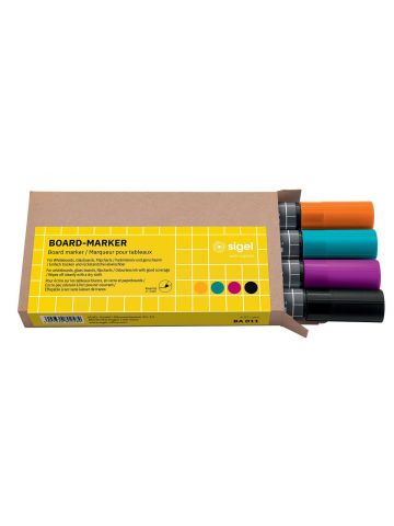 Sigel BA011 marker 4 pc(s) Black, Magenta, Orange, Turquoise