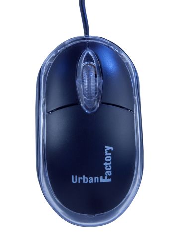 Urban Factory Cristal Mouse Optical USB 2.0, 800dpi, Internal Light, Black