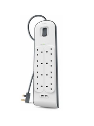 Belkin BSV804AF2M surge protector White 8 AC outlet(s) 2 m