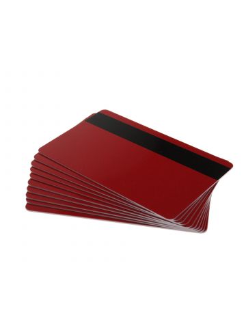 Dyestar Red 760 Micron Plastic Cards With Hi-Co Magnetic Stripe (Pack of 100)