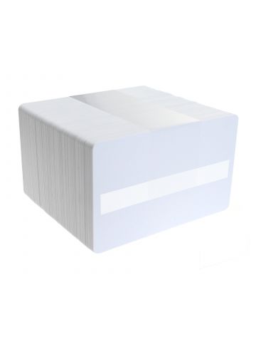 Dyestar Blank White Plastic Cards with Signature Strip (Pack of 100)