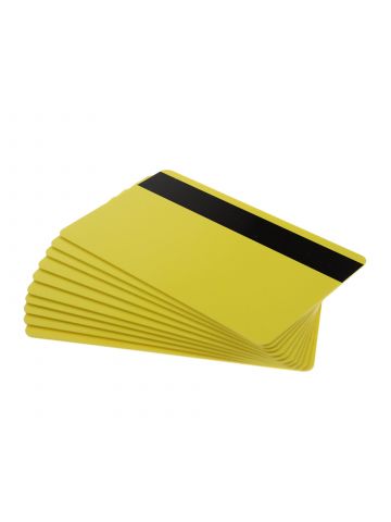 Dyestar Yellow 760 Micron Plastic Cards With Hi-Co Magnetic Stripe (Pack of 100)