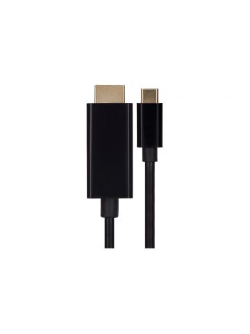 Maplin USB-C to HDMI UHD Cable Supports 4K at 60Hz - Black, 3m