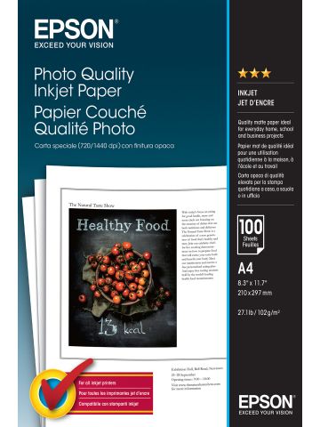 Epson Photo Quality Inkjet Paper - A4 - 100 Sheets