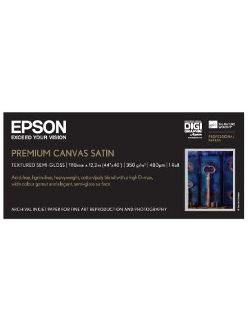 Epson Premium Canvas Satin, 44" x 12,2 m, 350g/mÂ²