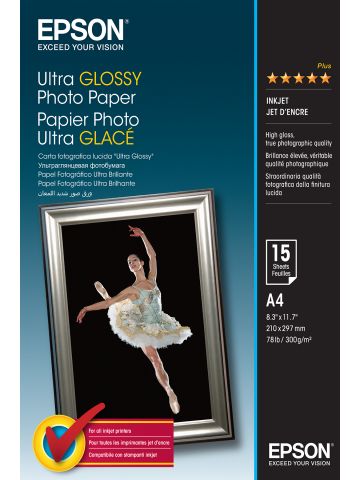 Epson Ultra Glossy Photo Paper - A4 - 15 Sheets