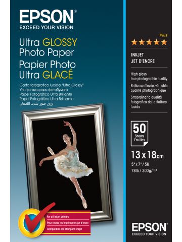 Epson Ultra Glossy Photo Paper - 13x18cm - 50 Sheets