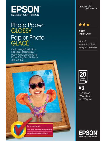 Epson Photo Paper Glossy - A3 - 20 sheets