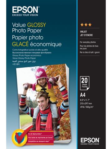 Epson Value Glossy Photo Paper - A4 - 20 sheets