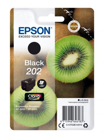 Epson C13T02E14010/202 Ink cartridge black, 250 pages 6.9ml for Epson XP 6000