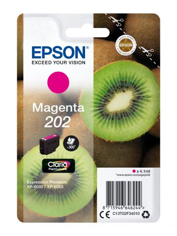 Epson C13T02F34010/202 Ink cartridge magenta, 300 pages 4,1ml for Epson XP 6000