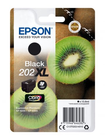 Epson C13T02G14020/202XL Ink cartridge black high-capacity Blister Acustic Magnetic, 550 pages 13,8ml for Epson XP 6000