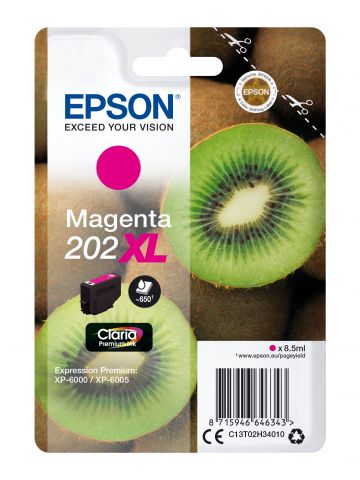 Epson C13T02H34010/202XL Ink cartridge magenta high-capacity, 650 pages 8,5ml for Epson XP 6000