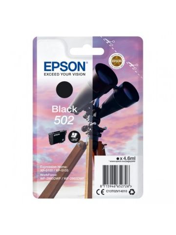 Epson C13T02V14010 (502) Ink cartridge black, 210 pages, 5ml