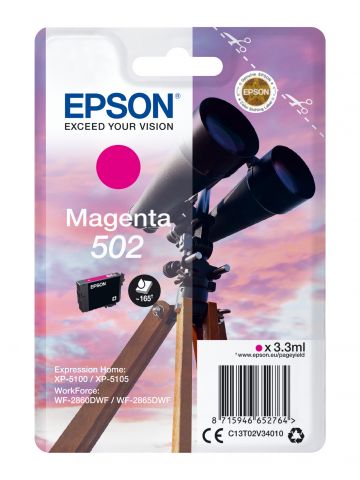 Epson C13T02V34010/502 Ink cartridge magenta, 160 pages 3,3ml for Epson XP 5100