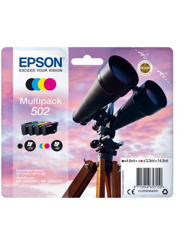 Epson C13T02V64010/502 Ink cartridge multi pack Bk,C,M,Y 4,6ml + 3x3,3ml Pack=4 for Epson XP 5100