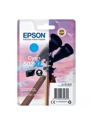 Epson C13T02W24010 (502XL) Ink cartridge cyan, 470 pages, 6ml