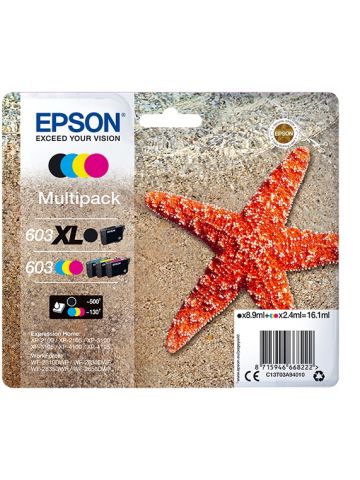 Epson C13T03A94010/603XL/603 Ink cartridge multi pack Bk,C,M,Y 8,9ml + 3x2,4ml Pack=4 for Epson XP 2100