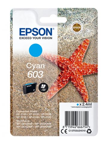 Epson C13T03U24010/603 Ink cartridge cyan, 130 pages 2.4ml for Epson XP 2100