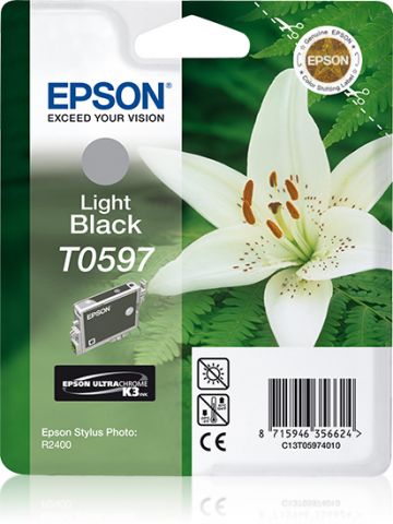 Epson C13T05974010/T0597 Ink cartridge light black, 520 pages 13ml for Epson Stylus Photo R 2400