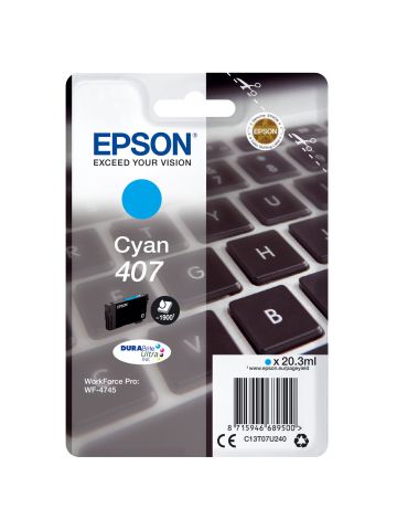 Epson C13T07U240/407 Ink cartridge cyan, 1.9K pages ISO/IEC 19752 20,3ml for Epson WF 4745