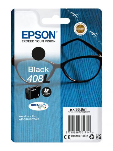 Epson C13T09K14010/408L Ink cartridge black high-capacity, 2.2K pages 36,9ml for Epson WF-C 4810