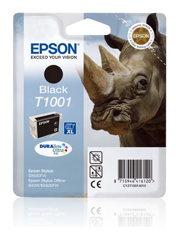 Epson C13T10014010/T1001 Ink cartridge black, 995 pages ISO/IEC 24711 25.9ml for Epson Stylus BX 600/Office B 40 w