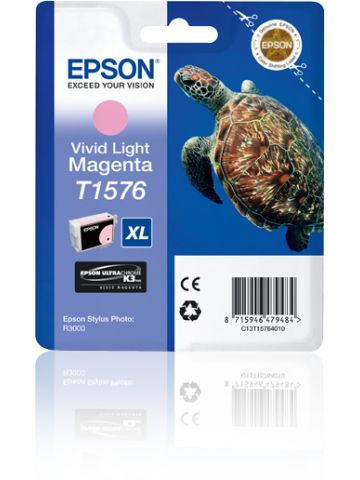 Epson C13T15764010/T1576 Ink cartridge light magenta 25.9ml for Epson Stylus Photo R 3000