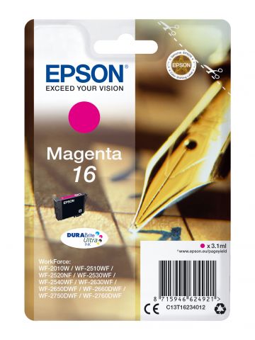 Epson C13T16234012/16 Ink cartridge magenta, 165 pages 3,1ml for Epson WF 2010/2660/2750