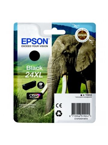 Epson C13T24314012 (24XL) Ink cartridge black, 500 pages, 10ml