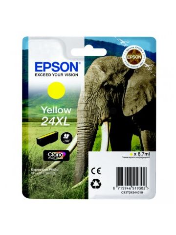 Epson C13T24344012 (24XL) Ink cartridge yellow, 500 pages, 9ml