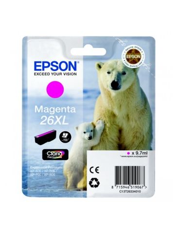 Epson C13T26334012 (26XL) Ink cartridge magenta, 700 pages, 10ml