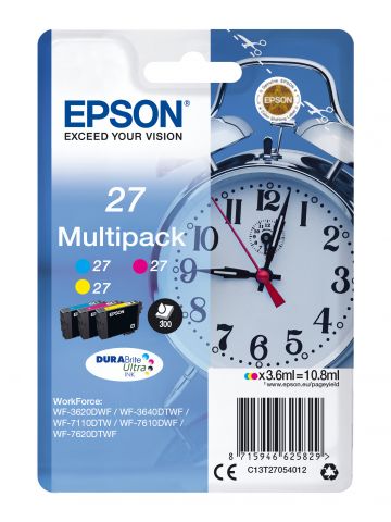 Epson C13T27054012/27 Ink cartridge multi pack C,M,Y 3x350pg3x3,6ml Pack=3 for Epson WF 3620