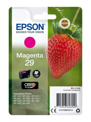 Epson C13T29834012/29 Ink cartridge magenta, 180 pages ISO/IEC 19752 3,2ml for Epson XP 235/335